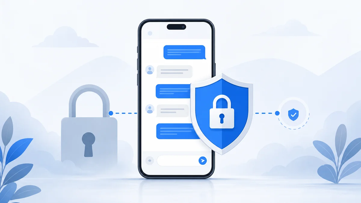 Celular com escudo simbolizando a proteção da conta do Telegram