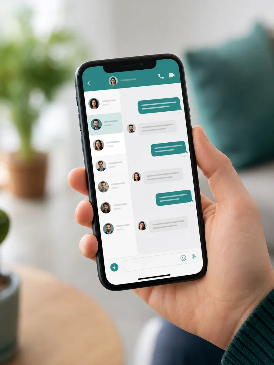 Pessoa segurando o celular com o Telegram para Android aberto